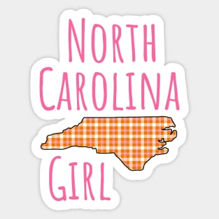 NC Girl Plaid Sticker